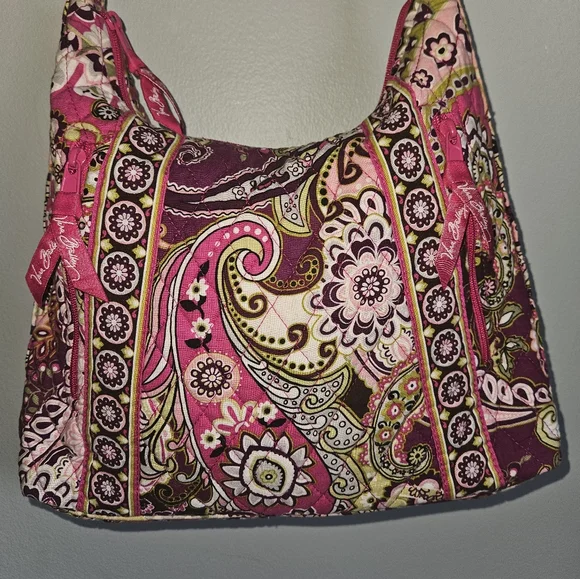 Vera Bradley "Very Berry Paisley" Lisa B Hobo Shoulder Bag *Retired Pattern - Picture 3 of 6